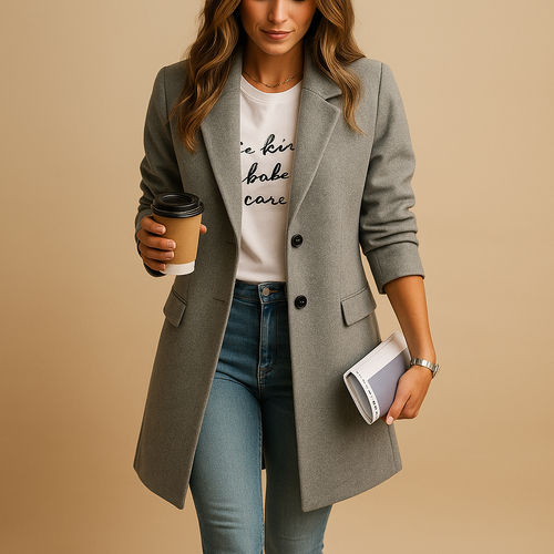 Manteau long en laine pour femme - Un modèle élégant et intemporel