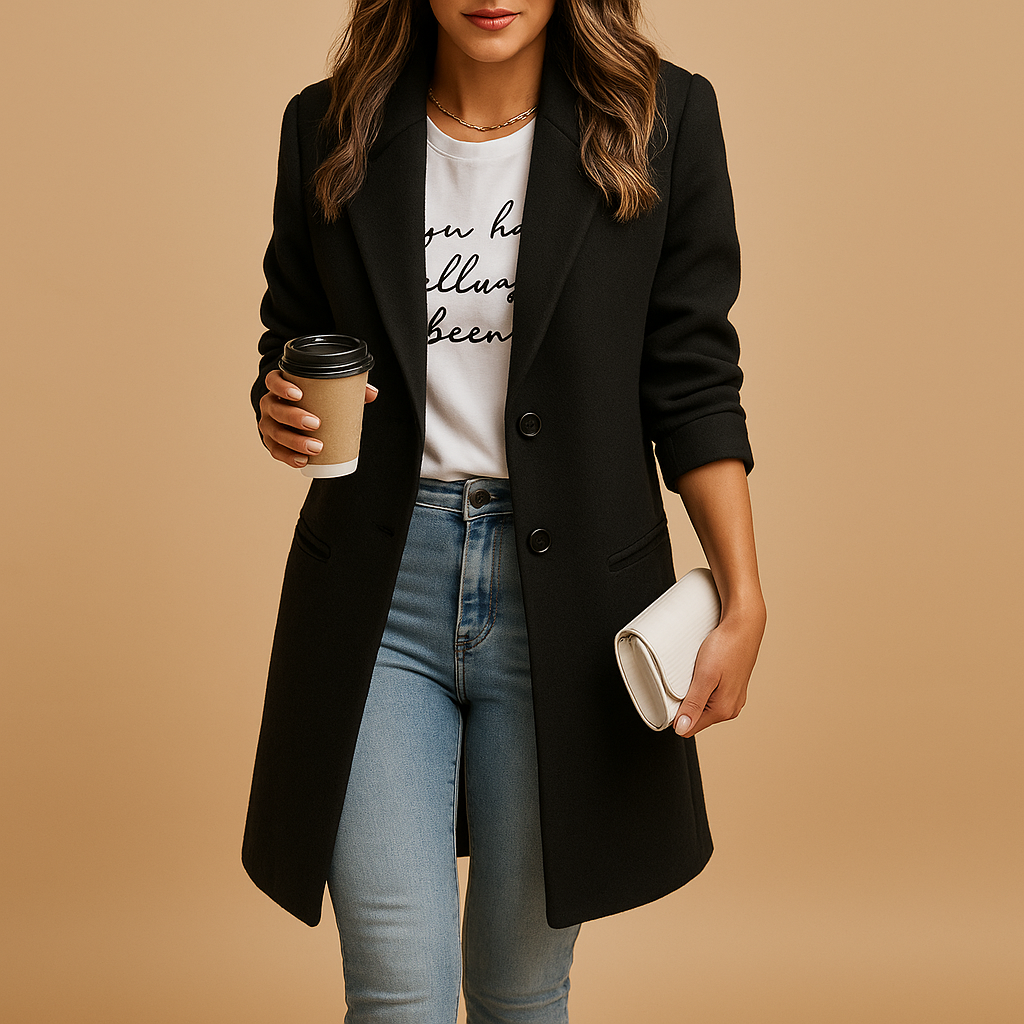 Manteau long en laine pour femme - Un modèle élégant et intemporel